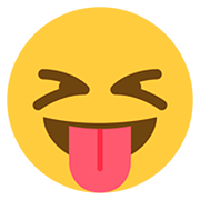 😝 Emoji Gesicht mit herausgestreckter Zunge und zusammengekniffenen Augen Twitter Twemoji 12.1.3.