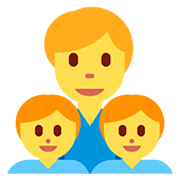 👨‍👦‍👦 Emoji Familia: Hombre, Niño, Niño en Twitter Twemoji 12.1.3.