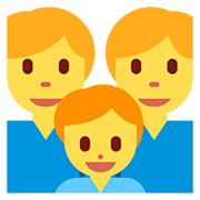 Émoji 👨‍👨‍👦 Famille : Homme, Homme Et Garçon sur Twitter Twemoji 12.1.3.