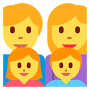 👨‍👩‍👧‍👦 Emoji Familia: Hombre, Mujer, Niña, Niño en Twitter Twemoji 12.1.3.