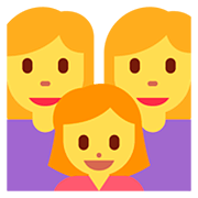 Emoji 👩‍👩‍👧 Famiglia: Donna, Donna E Bambina su Twitter Twemoji 12.1.3.