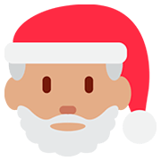 🎅🏽 Emoji Weihnachtsmann: mittlere Hautfarbe Twitter Twemoji 12.1.3.
