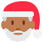 🎅🏾 Emoji Weihnachtsmann: mitteldunkle Hautfarbe Twitter Twemoji 12.1.3.