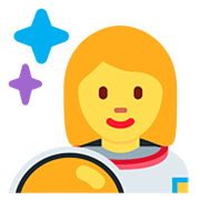 Émoji 👩‍🚀 Astronaute Femme sur Twitter Twemoji 12.1.3.