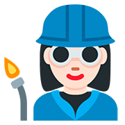 👩🏻‍🏭 Emoji Operaria: Tono De Piel Claro en Twitter Twemoji 12.1.3.