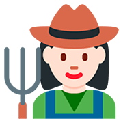 👩🏻‍🌾 Emoji Agricultora: Tono De Piel Claro en Twitter Twemoji 12.1.3.