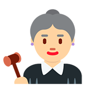 Emoji 👩🏼‍⚖️ Giudice Donna: Carnagione Abbastanza Chiara su Twitter Twemoji 12.1.3.