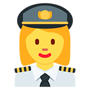 👩‍✈️ Emoji Piloto Mujer en Twitter Twemoji 12.1.3.