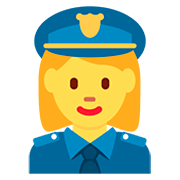 Emoji 👮‍♀️ Poliziotta su Twitter Twemoji 12.1.3.