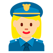 Émoji 👮🏼‍♀️ Policière : Peau Moyennement Claire sur Twitter Twemoji 12.1.3.