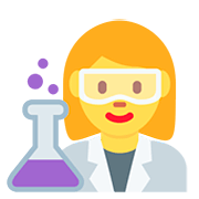 Emoji 👩‍🔬 Scienziata su Twitter Twemoji 12.1.3.