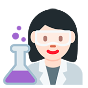 👩🏻‍🔬 Emoji Wissenschaftlerin: helle Hautfarbe Twitter Twemoji 12.1.3.