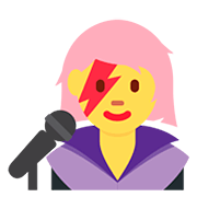 Emoji 👩‍🎤 Cantante Donna su Twitter Twemoji 12.1.3.