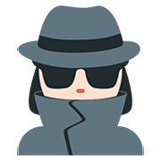 🕵🏻‍♀️ Emoji Detective Mujer: Tono De Piel Claro en Twitter Twemoji 12.1.3.