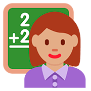 Emoji 👩🏽‍🏫 Professoressa: Carnagione Olivastra su Twitter Twemoji 12.1.3.