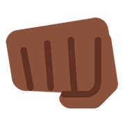 Emoji 👊🏿 Pugno Chiuso: Carnagione Scura su Twitter Twemoji 12.1.3.