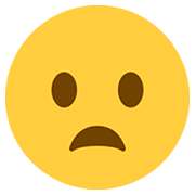 Emoji 😦 Faccina Imbronciata Con Bocca Aperta su Twitter Twemoji 12.1.3.