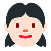 Emoji 👧🏻 Bambina: Carnagione Chiara su Twitter Twemoji 12.1.3.