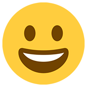 Emoji 😀 Faccina Con Un Gran Sorriso su Twitter Twemoji 12.1.3.