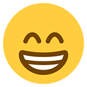 😁 Emoji strahlendes Gesicht mit lachenden Augen Twitter Twemoji 12.1.3.