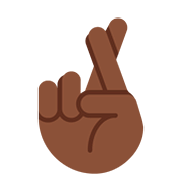🤞🏿 Emoji Dedos Cruzados: Pele Escura na Twitter Twemoji 12.1.3.