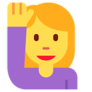 🙋 Emoji Persona Con La Mano Levantada en Twitter Twemoji 12.1.3.