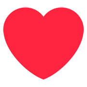 Emoji ❤️ Cuore Rosso su Twitter Twemoji 12.1.3.