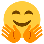 🤗 Emoji Gesicht mit umarmenden Händen Twitter Twemoji 12.1.3.