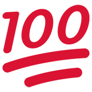 Emoji 💯 100 Punti su Twitter Twemoji 12.1.3.