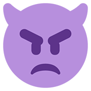 👿 Emoji wütendes Gesicht mit Hörnern Twitter Twemoji 12.1.3.