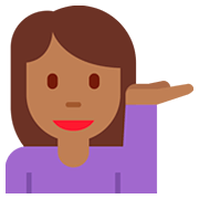 💁🏾 Emoji Persona De Mostrador De Información: Tono De Piel Oscuro Medio en Twitter Twemoji 12.1.3.