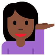 Emoji 💁🏿 Persona Al Punto Informazioni: Carnagione Scura su Twitter Twemoji 12.1.3.