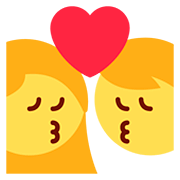👩‍❤️‍💋‍👨 Emoji Beso: Mujer Y Hombre en Twitter Twemoji 12.1.3.