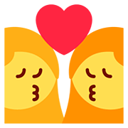 👩‍❤️‍💋‍👩 Emoji Beso: Mujer Y Mujer en Twitter Twemoji 12.1.3.
