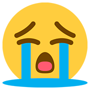 😭 Emoji Cara Llorando Fuerte en Twitter Twemoji 12.1.3.