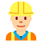 👷🏼‍♂️ Emoji Bauarbeiter: mittelhelle Hautfarbe Twitter Twemoji 12.1.3.