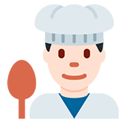 👨🏻‍🍳 Emoji Cocinero: Tono De Piel Claro en Twitter Twemoji 12.1.3.
