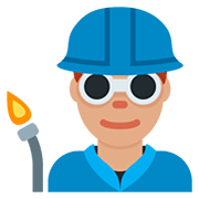 Emoji 👨🏽‍🏭 Operaio: Carnagione Olivastra su Twitter Twemoji 12.1.3.