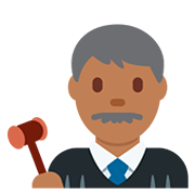 👨🏾‍⚖️ Emoji Juez: Tono De Piel Oscuro Medio en Twitter Twemoji 12.1.3.