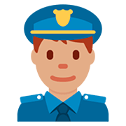👮🏽‍♂️ Emoji Policial Homem: Pele Morena na Twitter Twemoji 12.1.3.