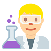 Emoji 👨🏼‍🔬 Scienziato: Carnagione Abbastanza Chiara su Twitter Twemoji 12.1.3.