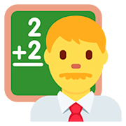 Emoji 👨‍🏫 Professore su Twitter Twemoji 12.1.3.