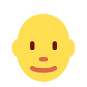 Emoji 👨‍🦲 Uomo: Calvo su Twitter Twemoji 12.1.3.