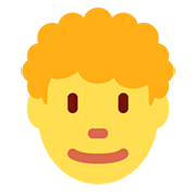 Emoji 👨‍🦱 Uomo: Capelli Ricci su Twitter Twemoji 12.1.3.