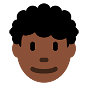 👨🏿‍🦱 Emoji Hombre: Tono De Piel Oscuro Y Pelo Rizado en Twitter Twemoji 12.1.3.