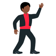 🕺🏿 Emoji Hombre Bailando: Tono De Piel Oscuro en Twitter Twemoji 12.1.3.
