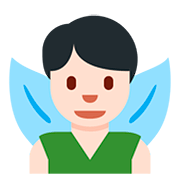 🧚🏻‍♂️ Emoji männliche Fee: helle Hautfarbe Twitter Twemoji 12.1.3.