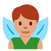 🧚🏽‍♂️ Emoji Homem Fada: Pele Morena na Twitter Twemoji 12.1.3.