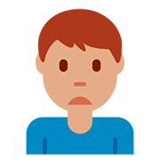 🙍🏽‍♂️ Emoji Hombre Frunciendo El Ceño: Tono De Piel Medio en Twitter Twemoji 12.1.3.