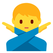 🙅‍♂️ Emoji Homem Fazendo Gesto De «não» na Twitter Twemoji 12.1.3.